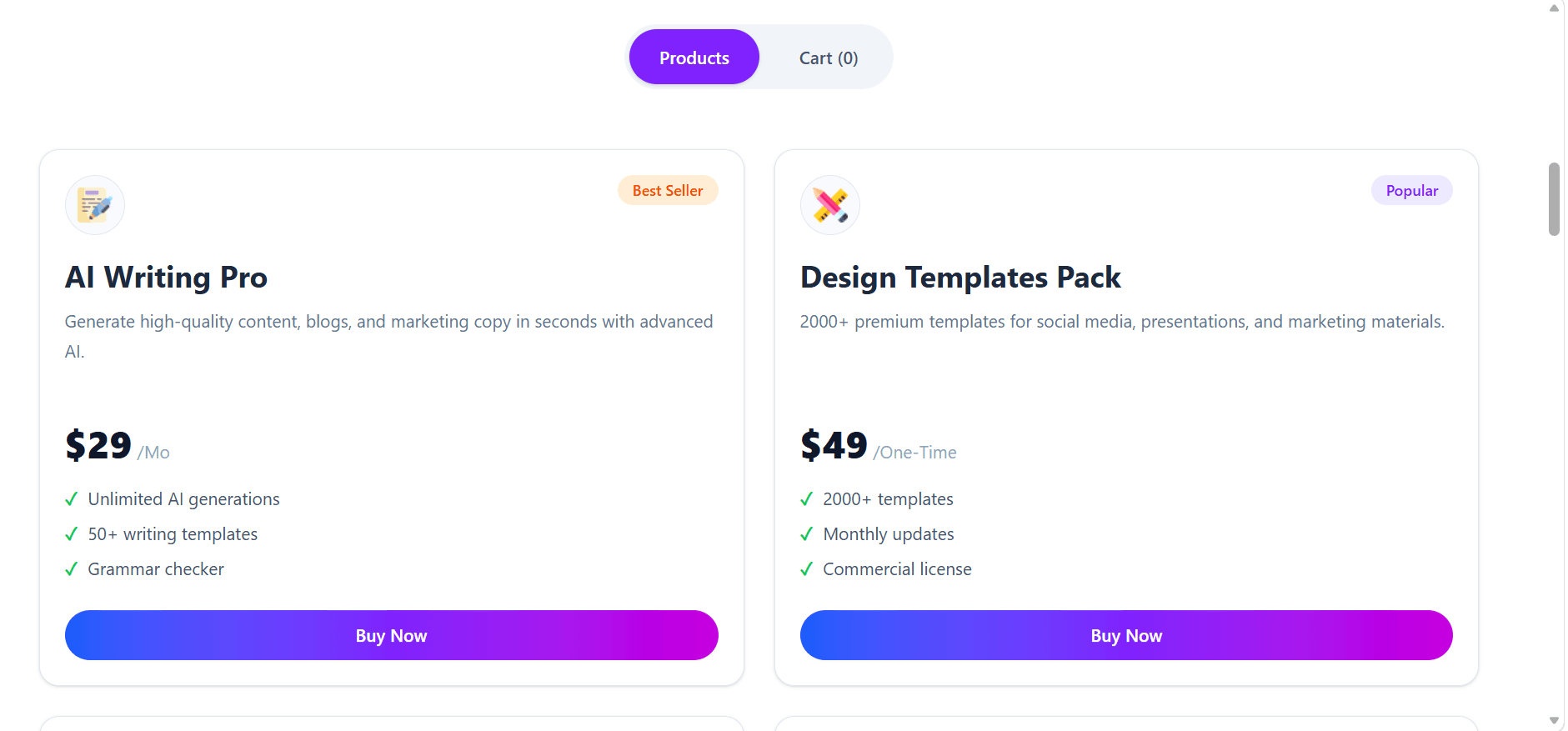 Digital Products Marketplace