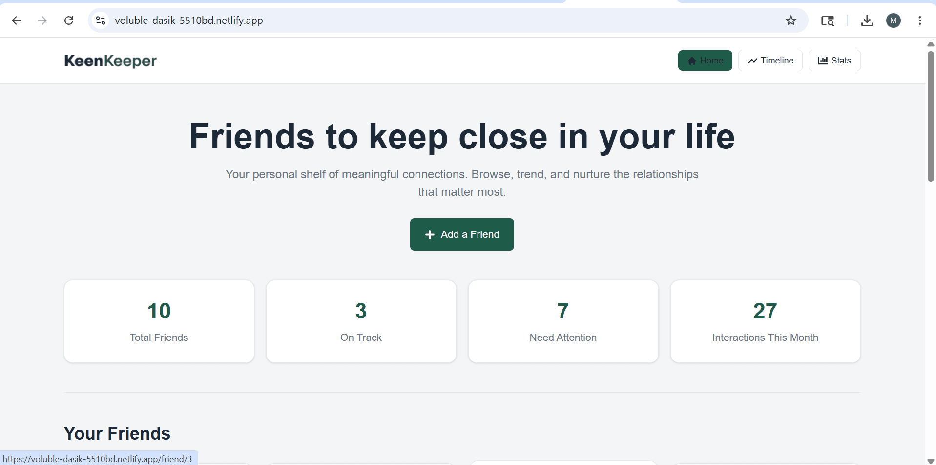 KeenKeeper - Personal Relationship Management App